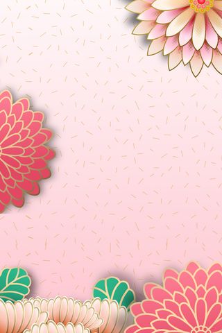 中国风古典3D立体花化妆品促销海高清