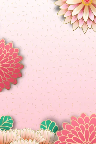 中国风古典3D立体花化妆品促销海高清