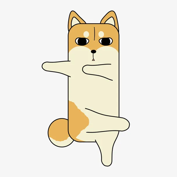 呆萌的小柴犬免抠