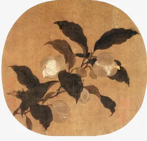 手绘中国画古代棉花免抠