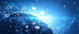 蓝色地球微信邮件海报背景模板高清