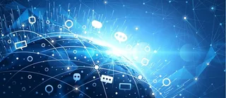 蓝色地球微信邮件海报背景模板高清