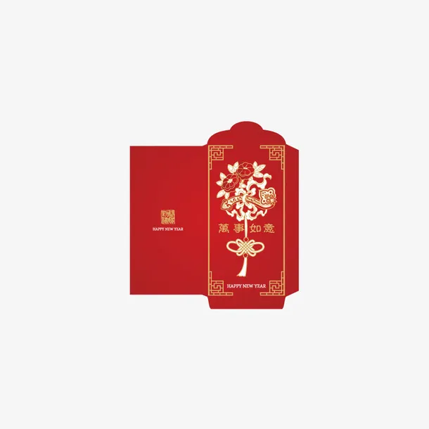 红包展开图上的花纹免抠