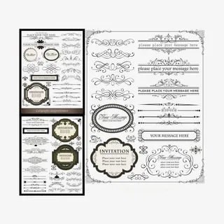 欧美边框矢量免抠素材免抠