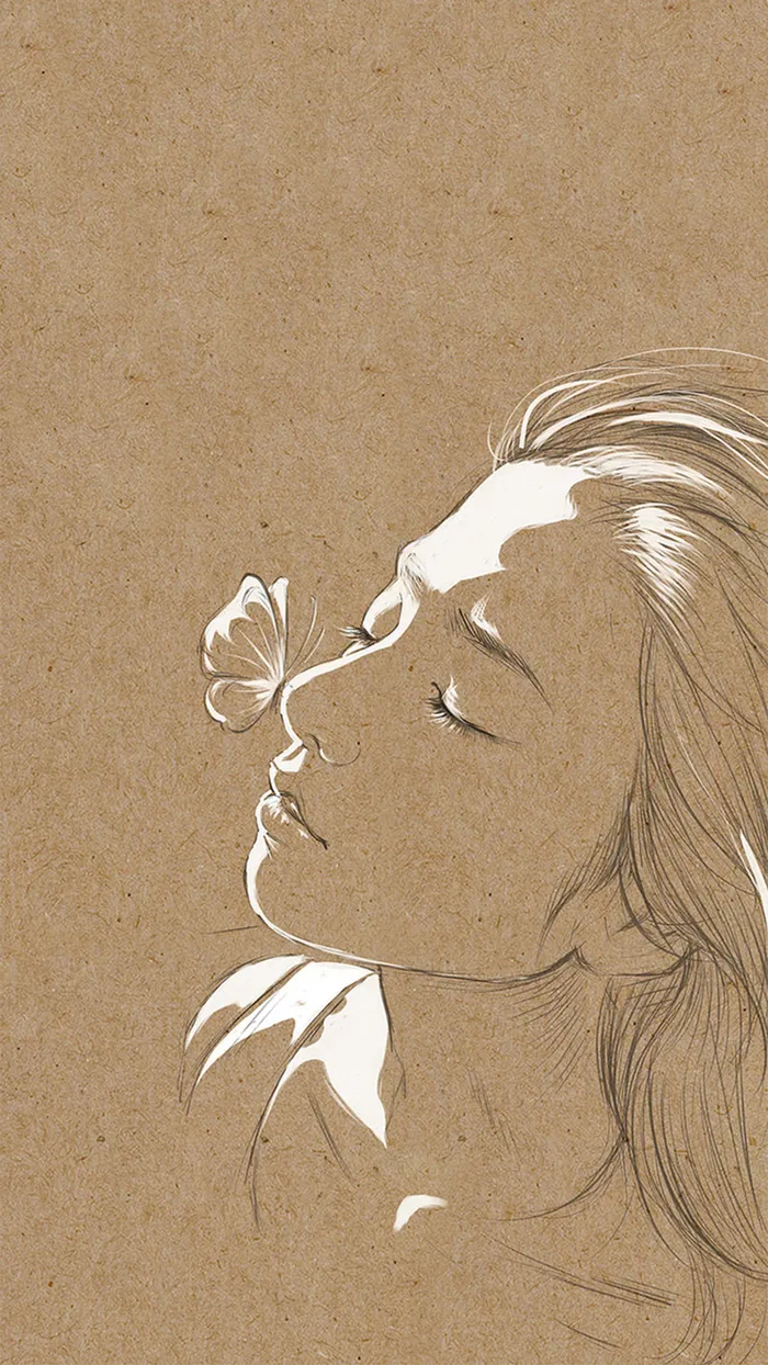 唯美浪漫文艺简约美女H5素材图高清