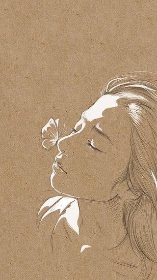 唯美浪漫文艺简约美女H5素材图高清