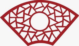 扇形的古典古风窗棂免抠