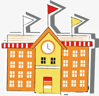 卡通学校矢量图免抠