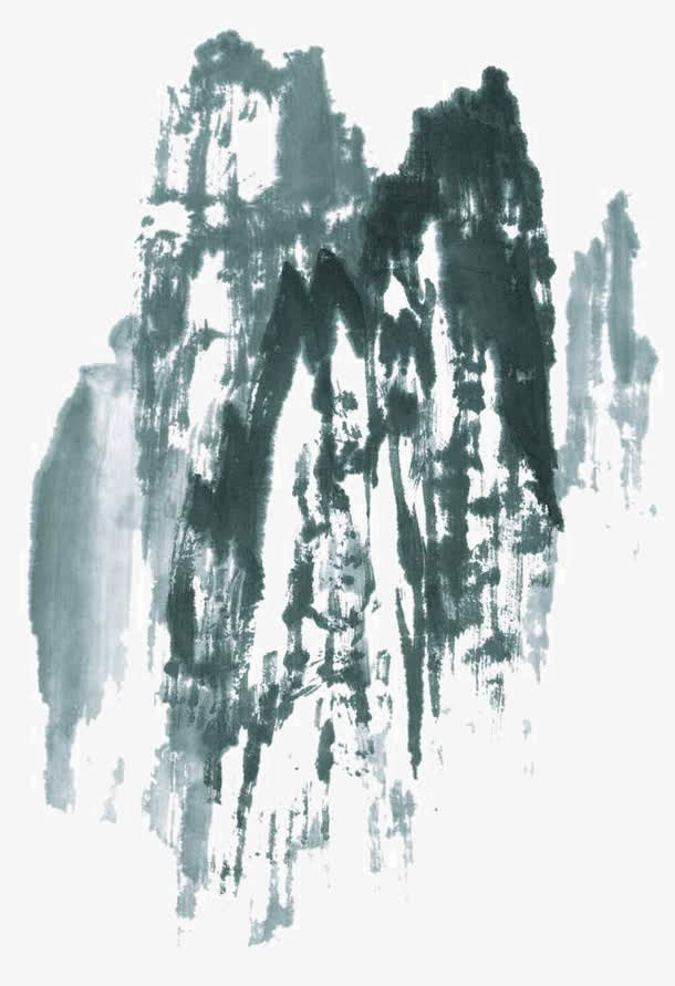 水墨山石免抠