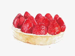 草莓蛋糕图片素材免抠