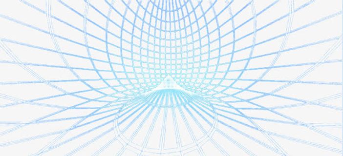 蓝色透视网格线免抠