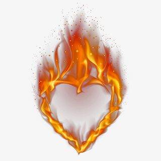 心形火焰透明区域免抠