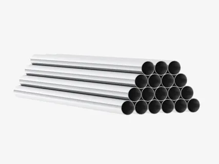 手绘白色金属钢管免抠