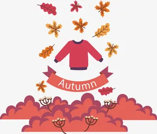 秋季打折海报免抠