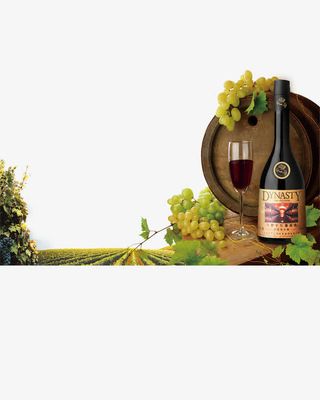 中世纪田园风王朝葡萄酒免抠