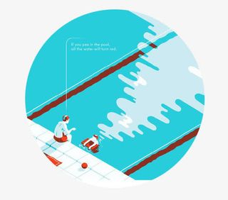 卡通游泳池免抠