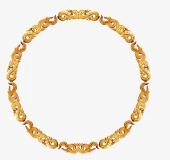 花纹边框圆形边框中国风免抠