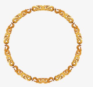 花纹边框圆形边框中国风免抠