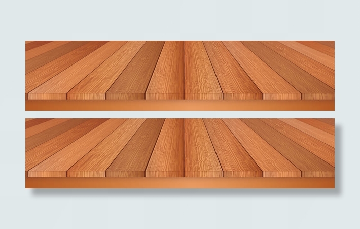 矢量手绘木板展示台免抠