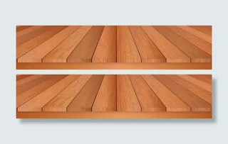 矢量手绘木板展示台免抠