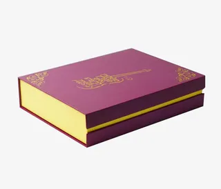 紫红色巧克力包装盒免抠