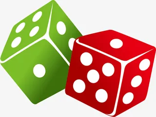 彩色立体玩具骰子免抠