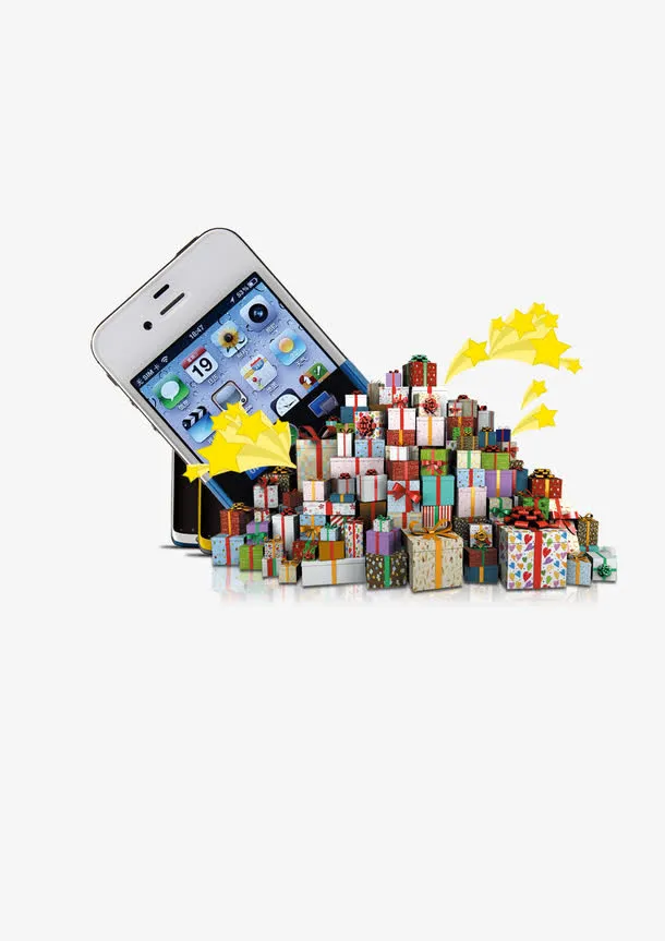 手机礼盒免抠