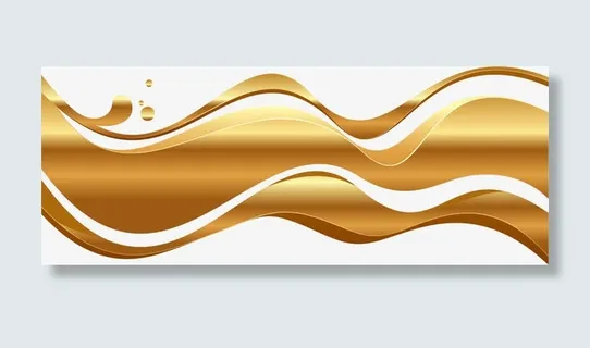 金色立体金融行业装饰条纹免抠 金色立体金融行业装饰条纹免抠