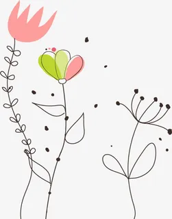 可爱小花矢量图片免抠