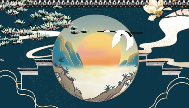 古典蓝色背景