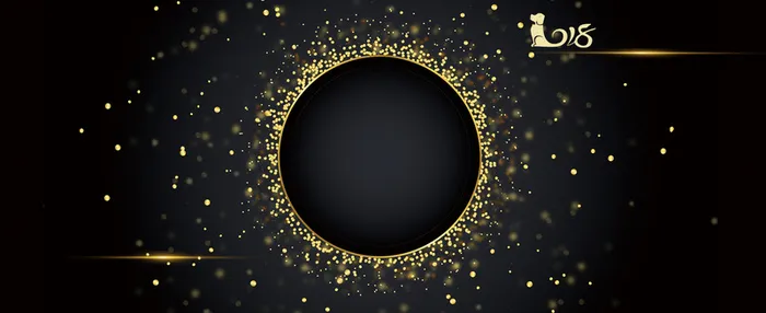 新年黑金几何banner高清