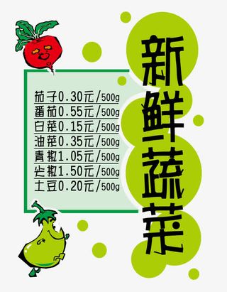 矢量蔬菜食物宣传海报免抠
