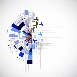 抽象图纸几何背景免抠