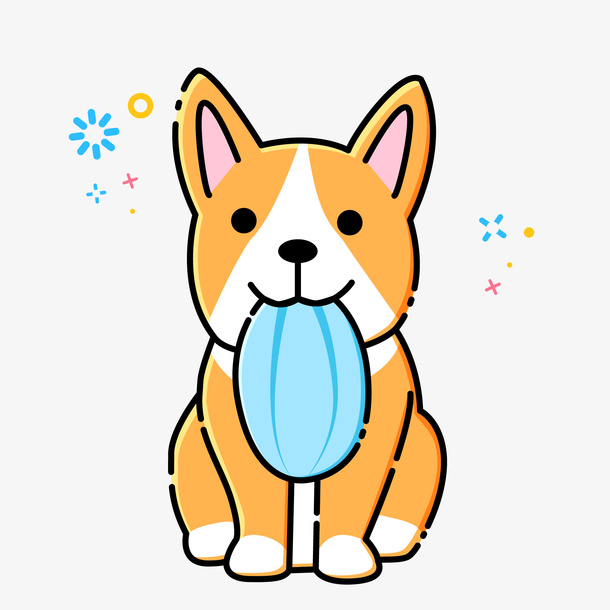 卡通可爱小柴犬免抠