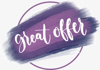 彩色降价设计标签免抠