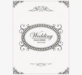 婚礼邀请卡矢量图免抠