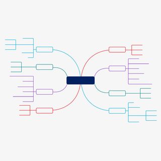 拓展性矩形思维导图免抠