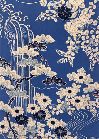 清新水墨山水底纹免抠