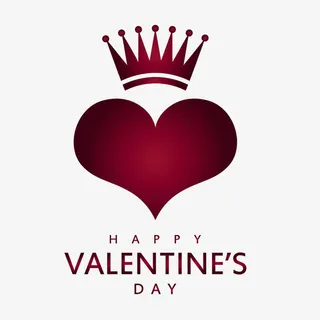 七夕情人节创意爱心皇冠免抠