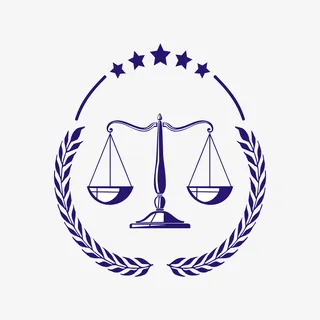 蓝色卡通法律天平免抠