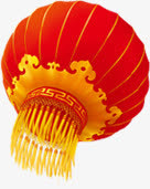 手绘中国风红色灯笼免抠