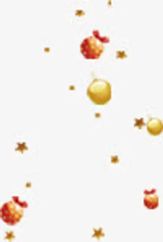 黄红色圣诞红包装饰免抠