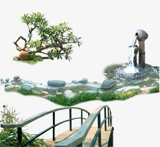 喷泉园艺素材免抠