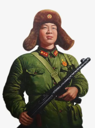 手绘英雄人物雷锋免抠