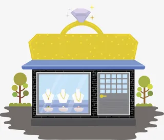 卡通珠宝商店免抠图免抠