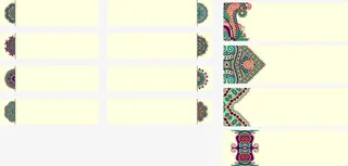 手绘传统古典花纹标题栏矢量免抠