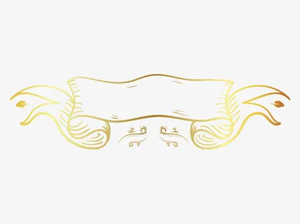 复古金色手绘花卉彩带背景框