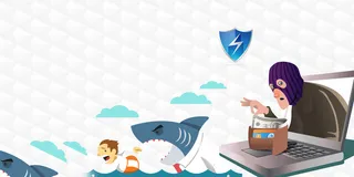 手绘卡通黑客纹理防骗宣传背景素材高清