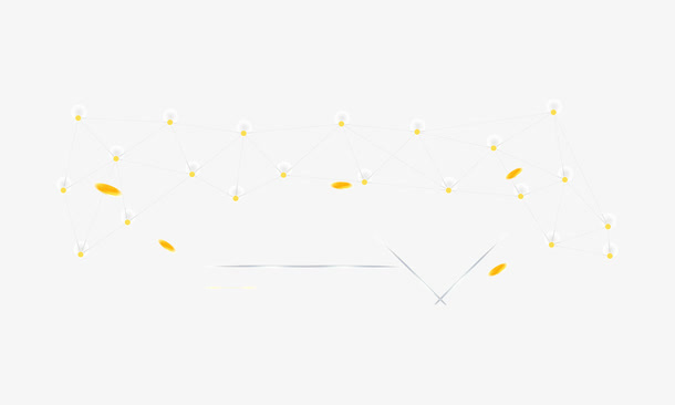 射线 白色线条 金黄色点缀 碎免抠