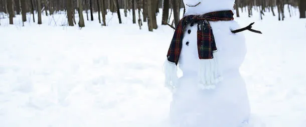 冬季雪人背景